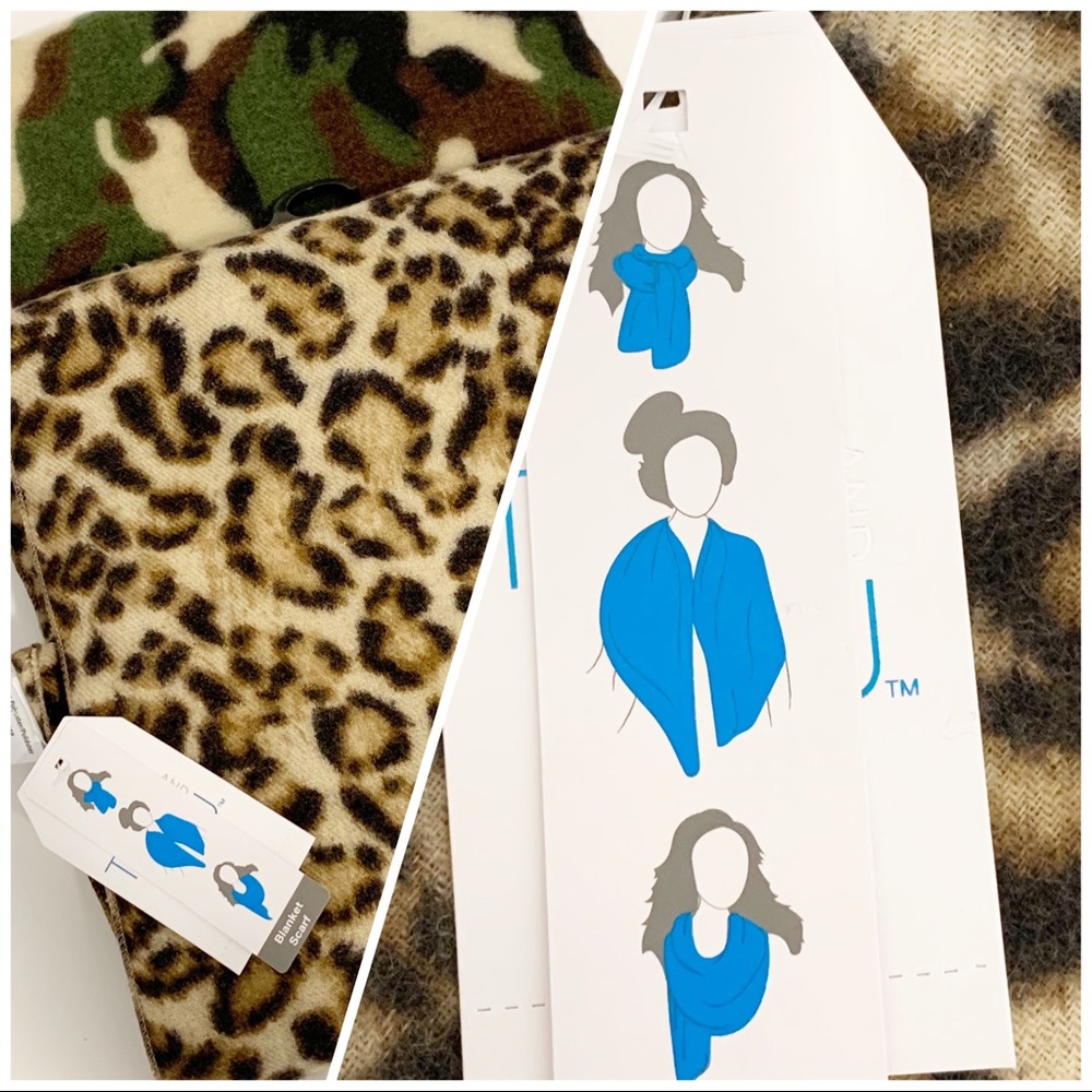 Time & Tru Soft Blanket Scarf Wraps 2 Prints